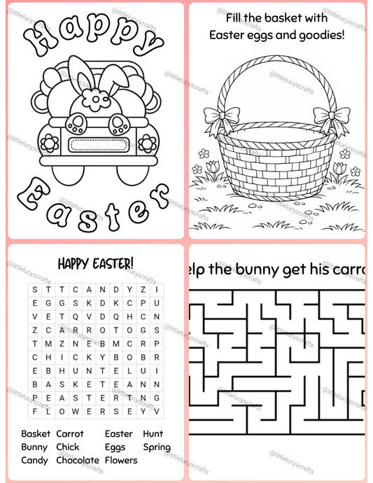 Easter Activity Sheets Bundle - 4 pages
