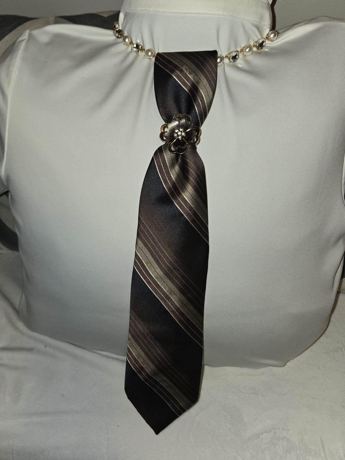 Floral Neutral Stripes | Mama's Ties