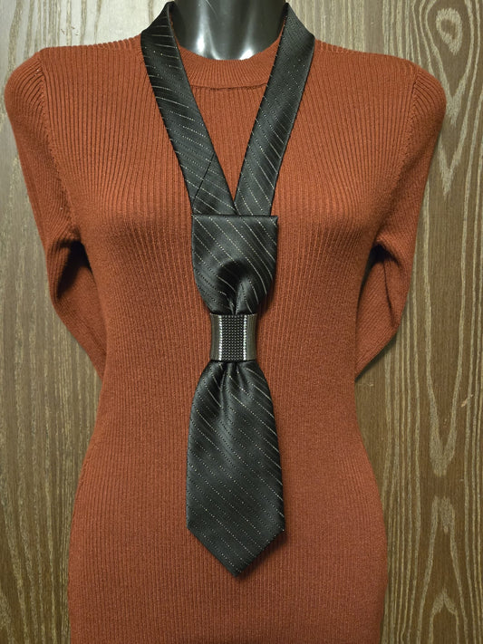 Silver Pinstripe | Mama's Ties