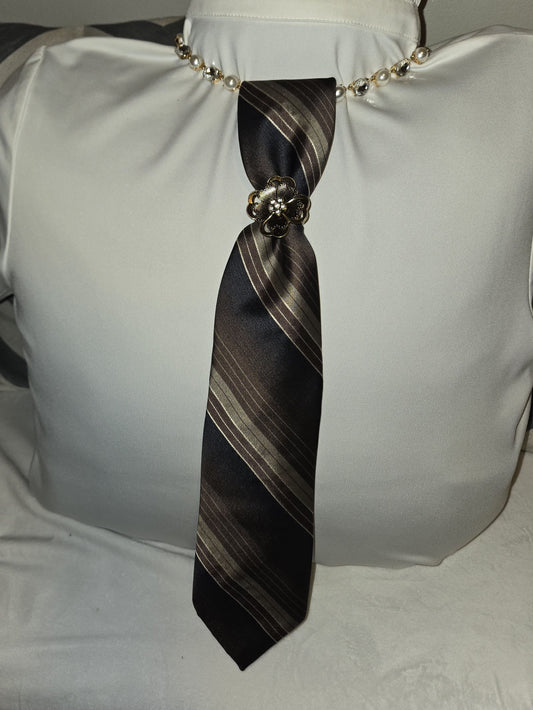 Floral Neutral Stripes | Mama's Ties