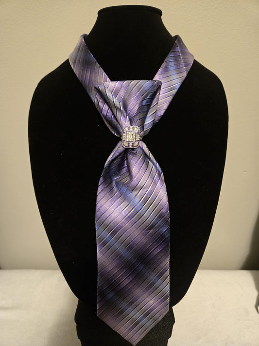 Purple and Silver Stripes | Mama's Ties