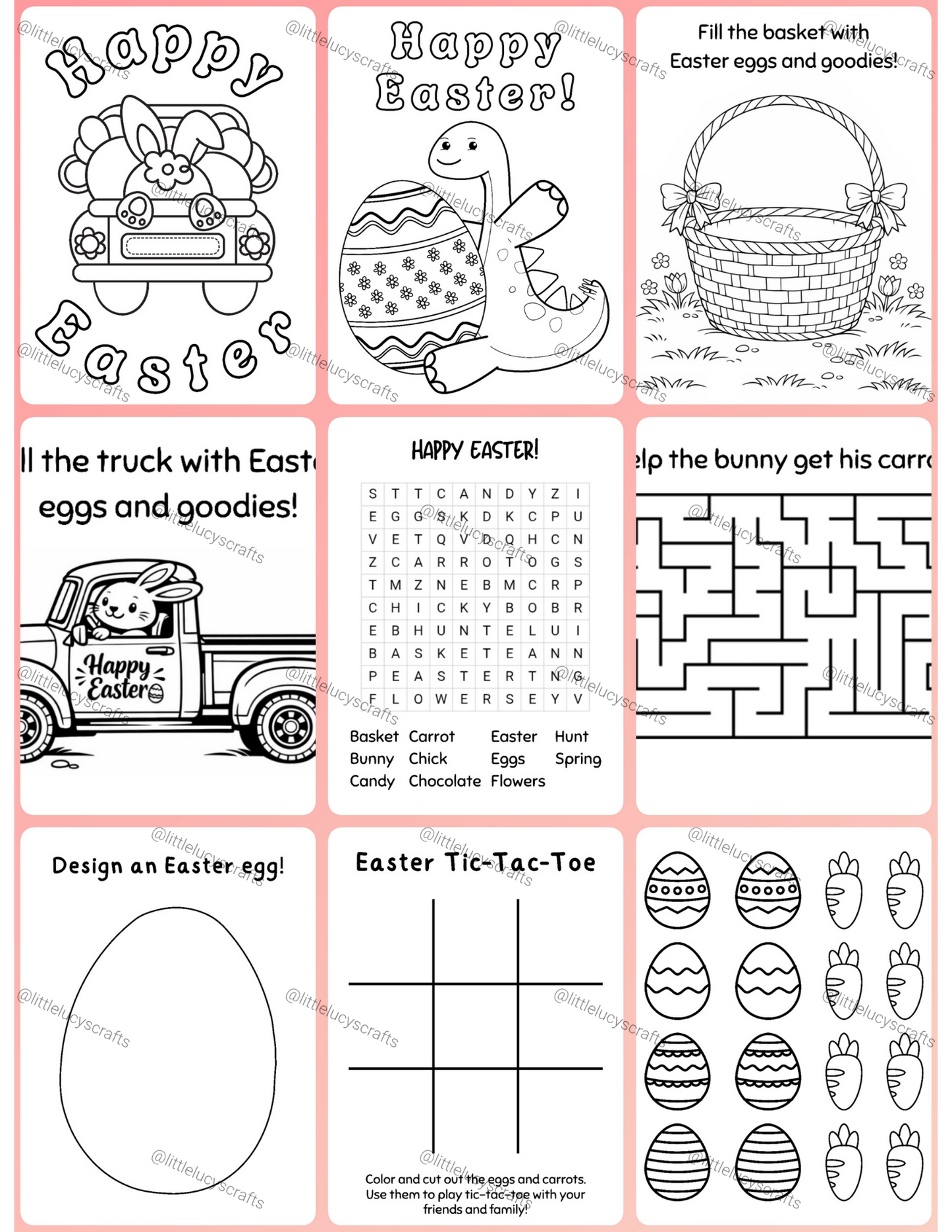Easter Activity Sheets Bundle - 4 pages